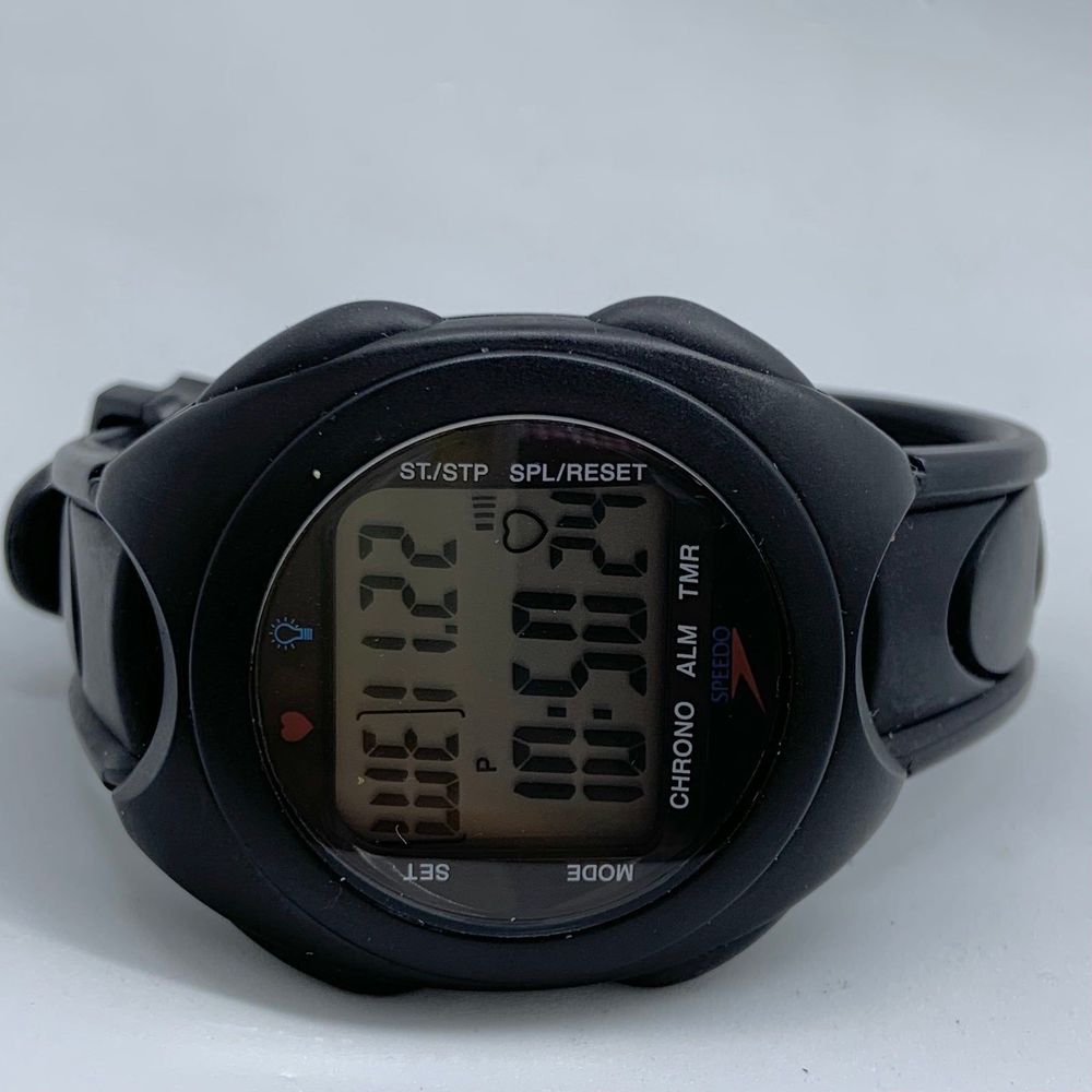 SPEEDO mens digital watch 41mm black color w/battery